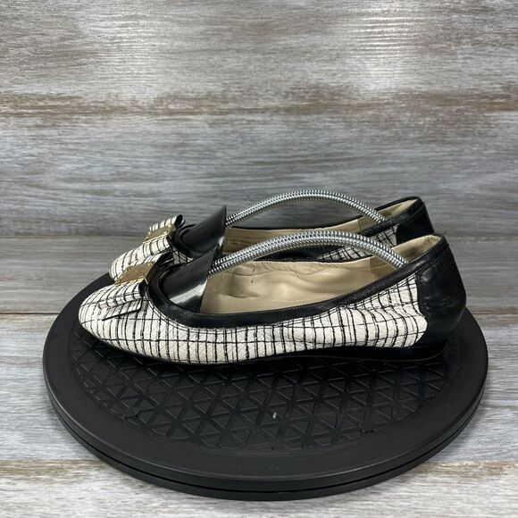 Cole Haan Women’s Tali Black And White Ballet Flats Size 7 B - Picture 1 of 10